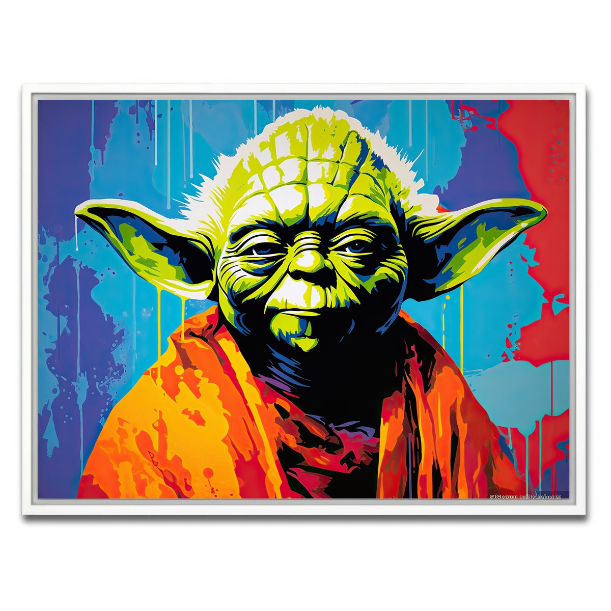 AUTO-MOCKUP WHITE | Yoda | 1 Piece | White Framed Canvas | group=4x3