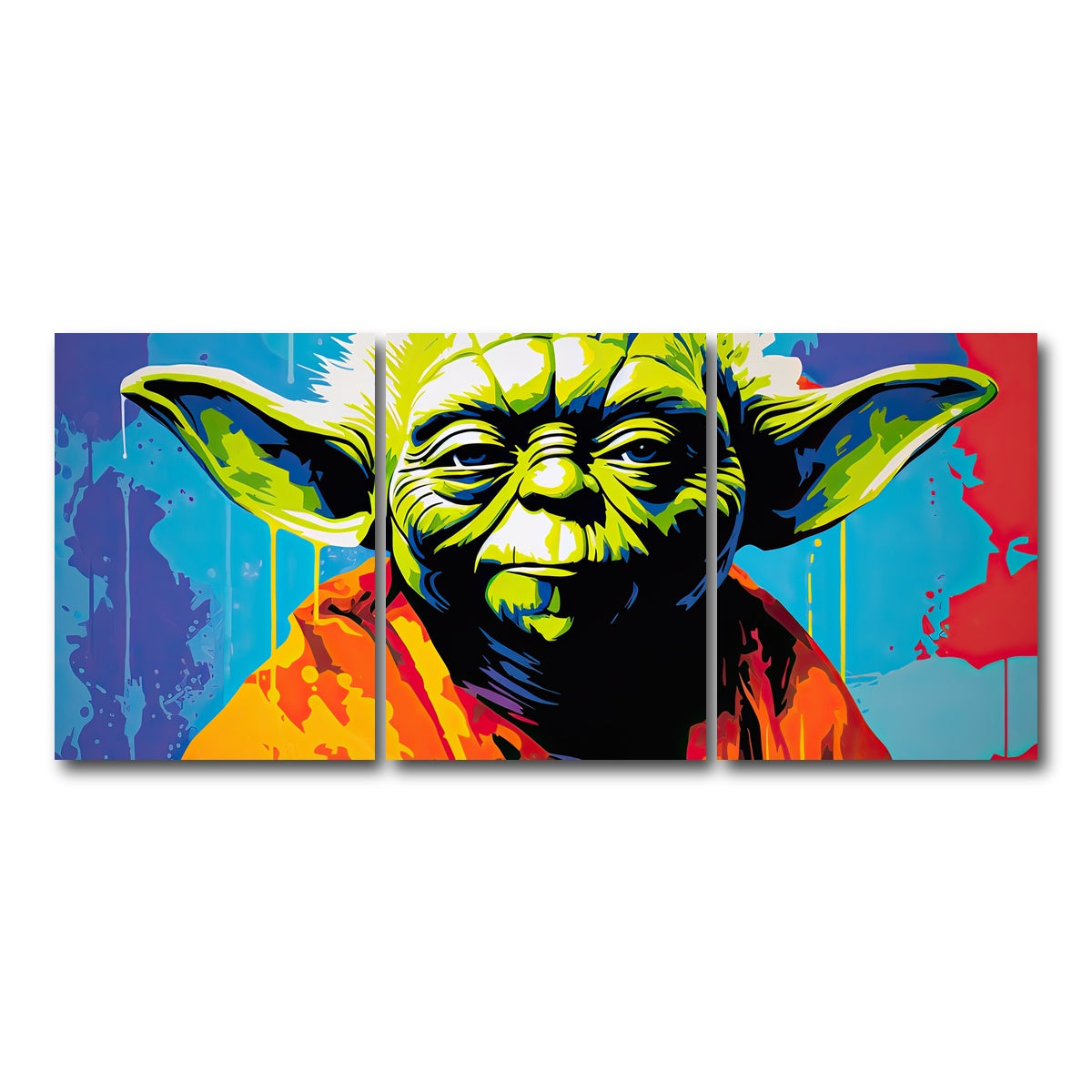 AUTO-MOCKUP WHITE | Yoda | 3 Piece | Gallery Wrap Canvas | group=18x24