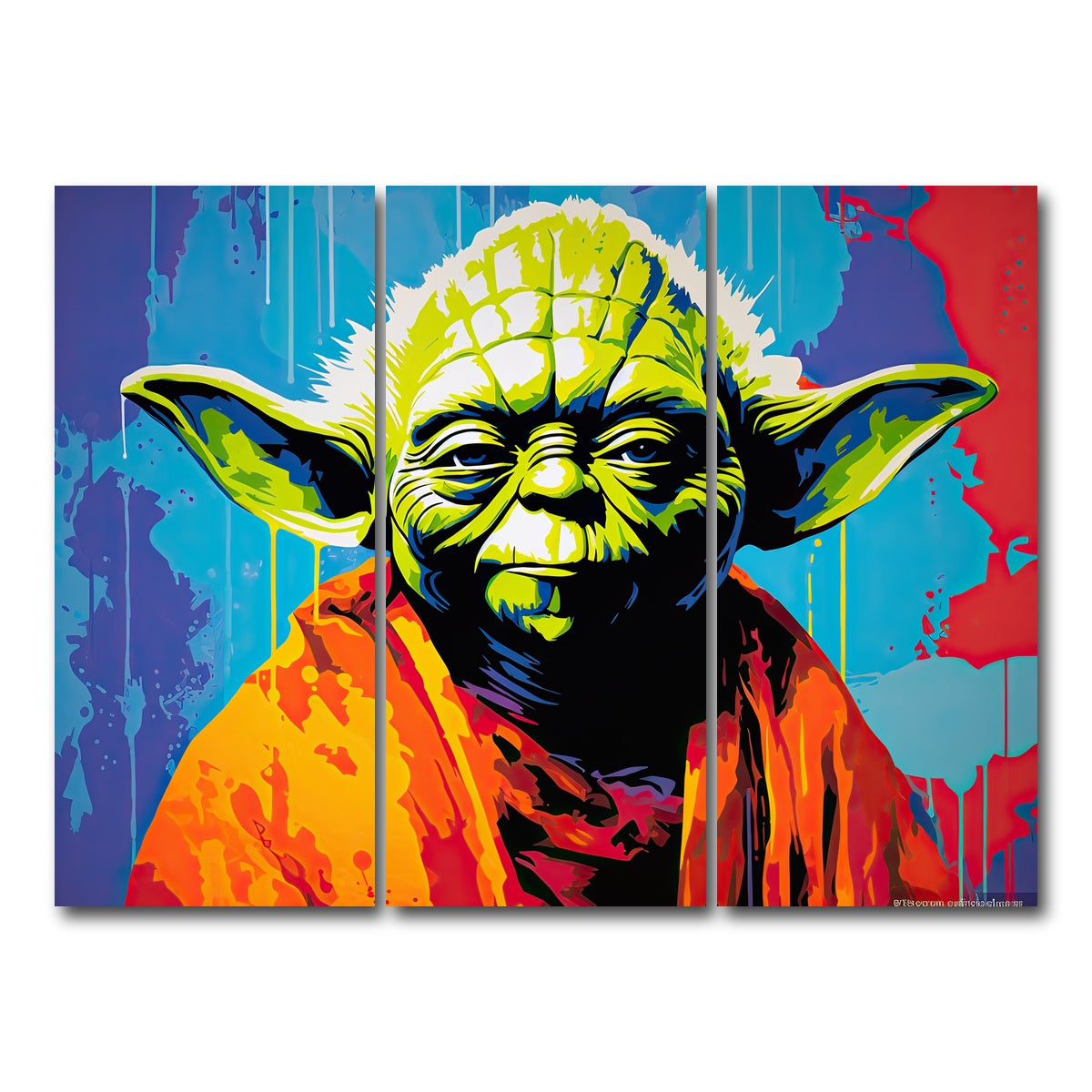 AUTO-MOCKUP WHITE | Yoda | 3 Piece | Gallery Wrap Canvas | group=8x18
