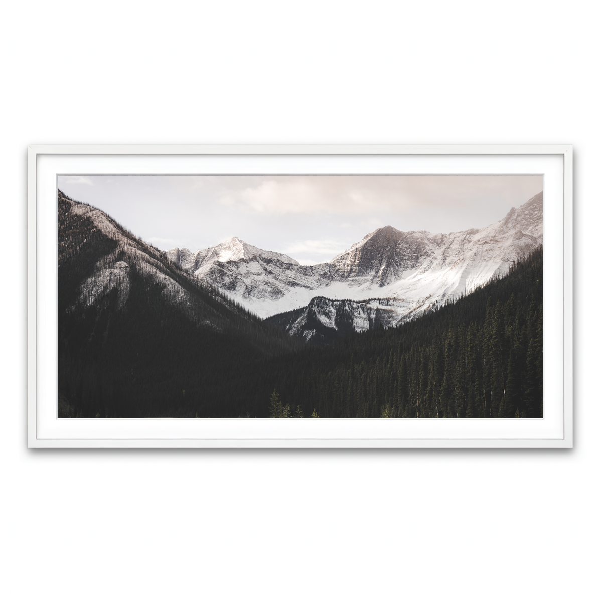 Framed Print 2x1 White