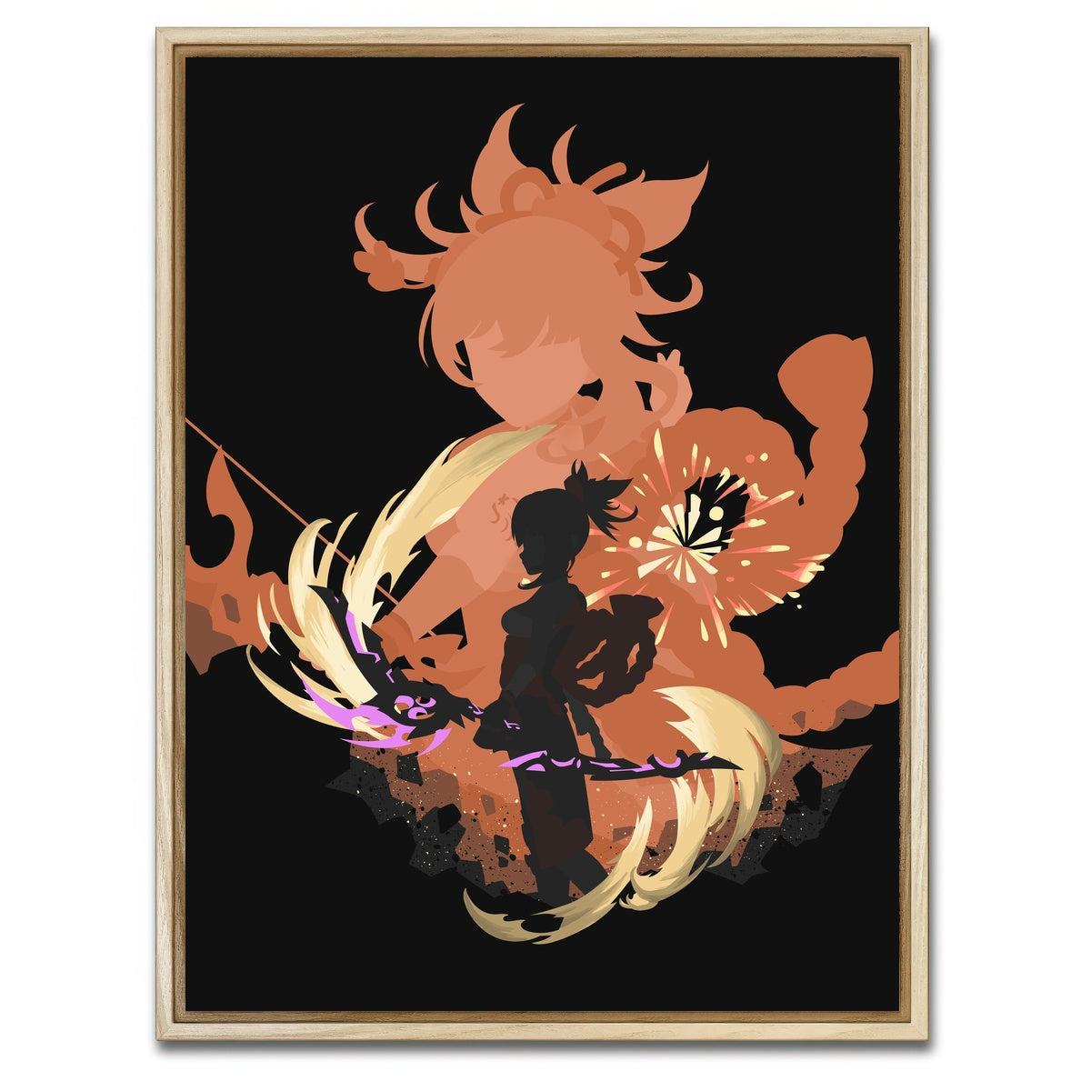 AUTO-MOCKUP WHITE | Yoimiya | 1 Piece | Natural Framed Canvas | group=3x4