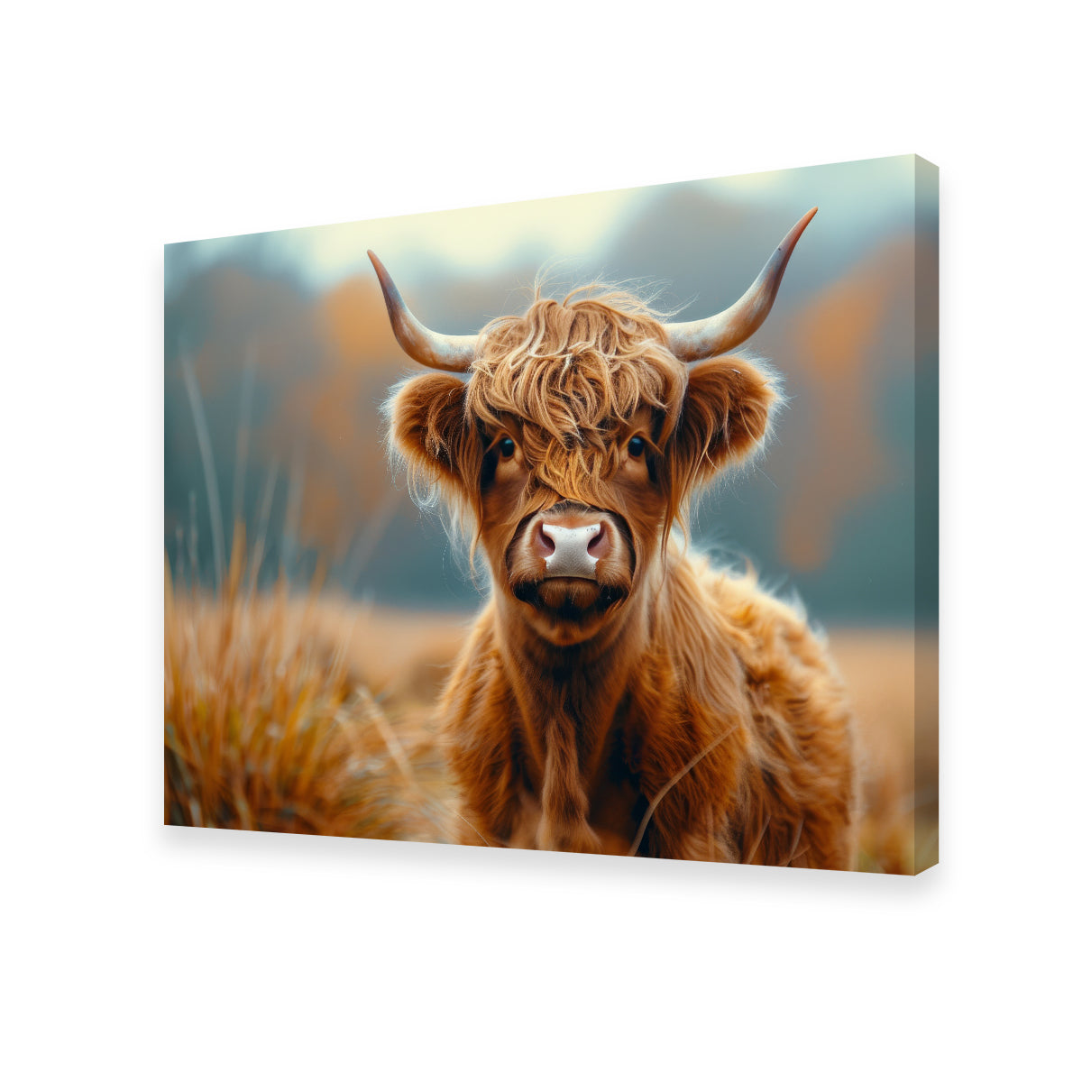 Young Highland Cow Wall Art