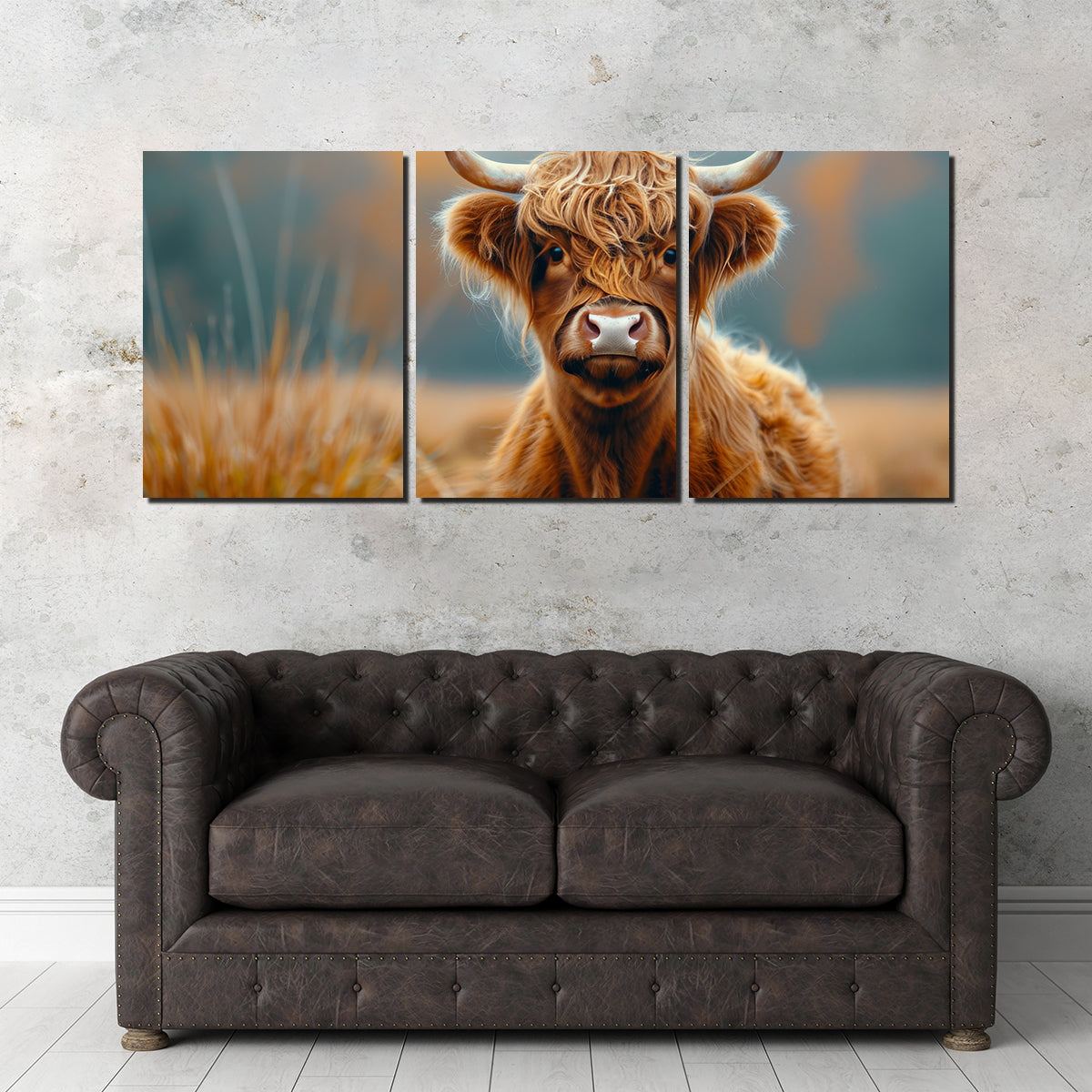 Young Highland Cow Wall Art