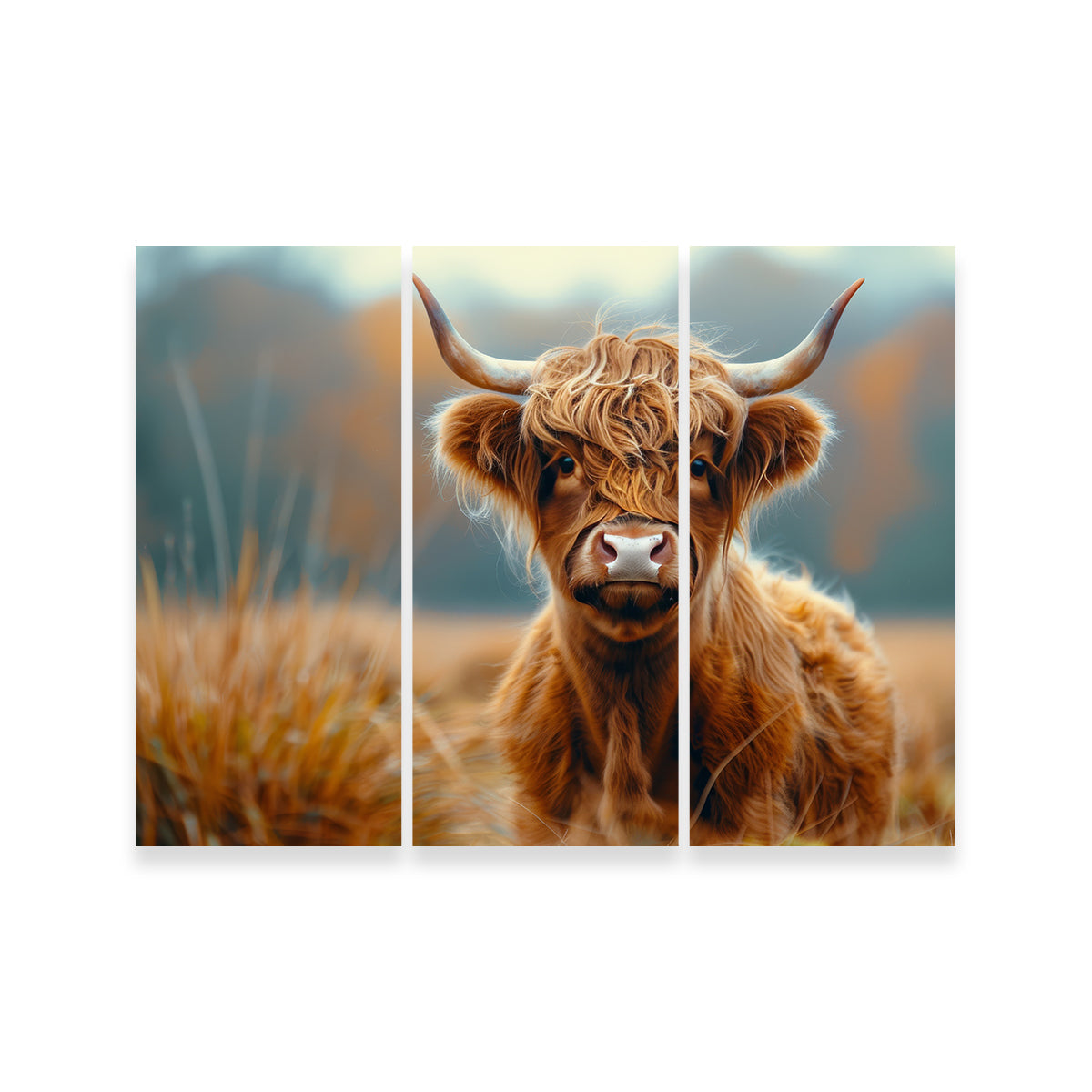 Young Highland Cow Wall Art