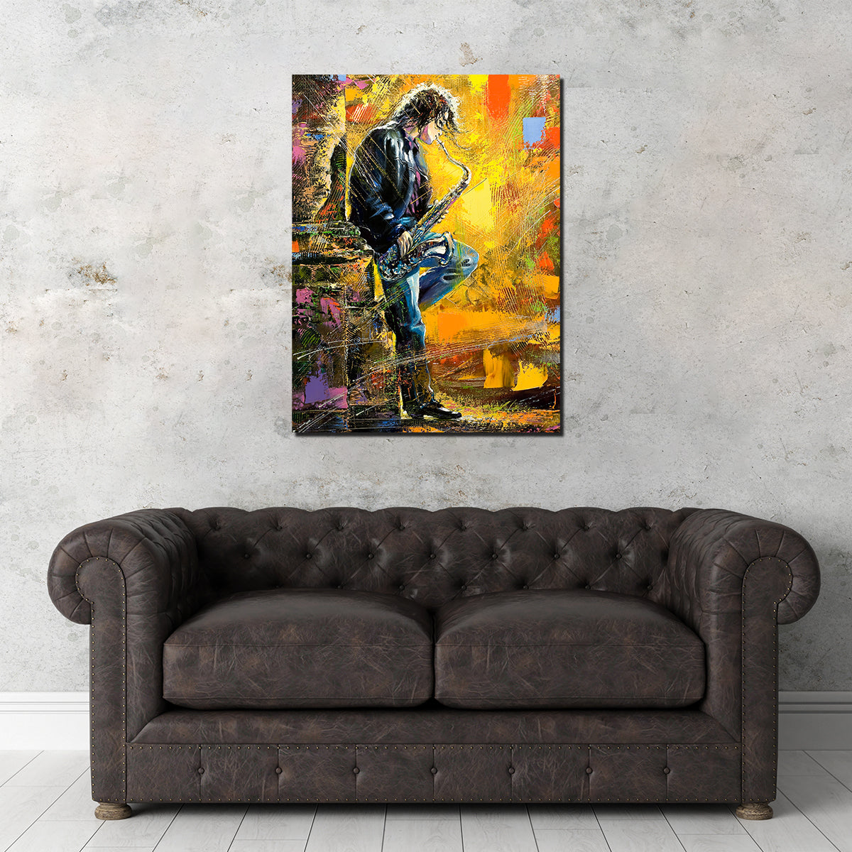 Young Saxophone Player Wall Art
