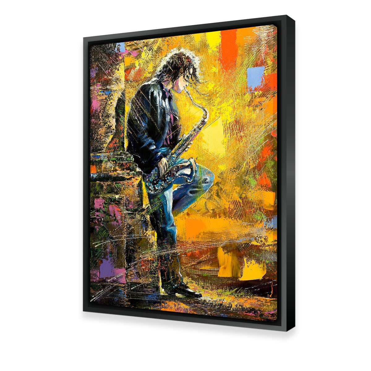 Young Saxophone Player Wall Art