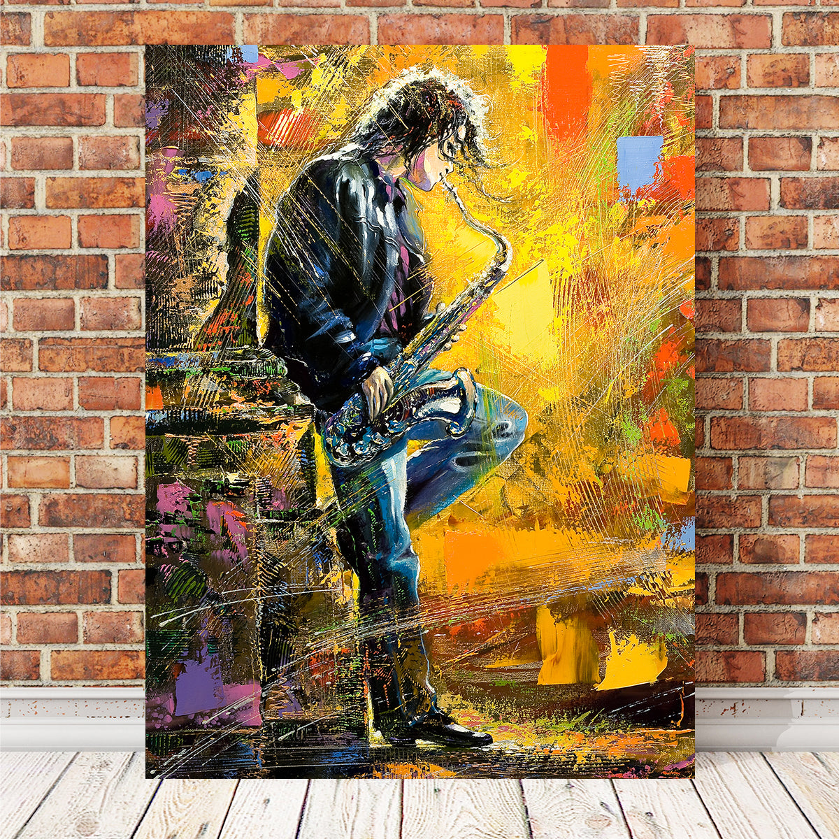 Young Saxophone Player Wall Art