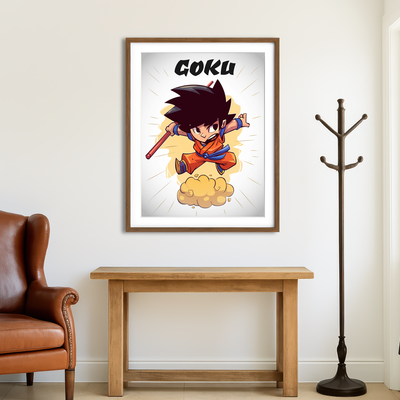 AUTO-MOCKUP ROOM | Young Goku Wall Art