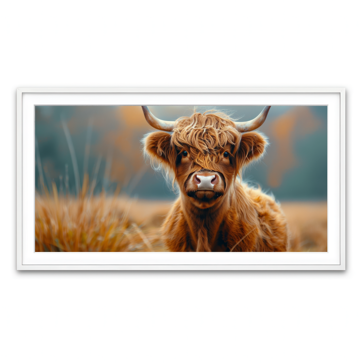 Framed Print 2x1 White