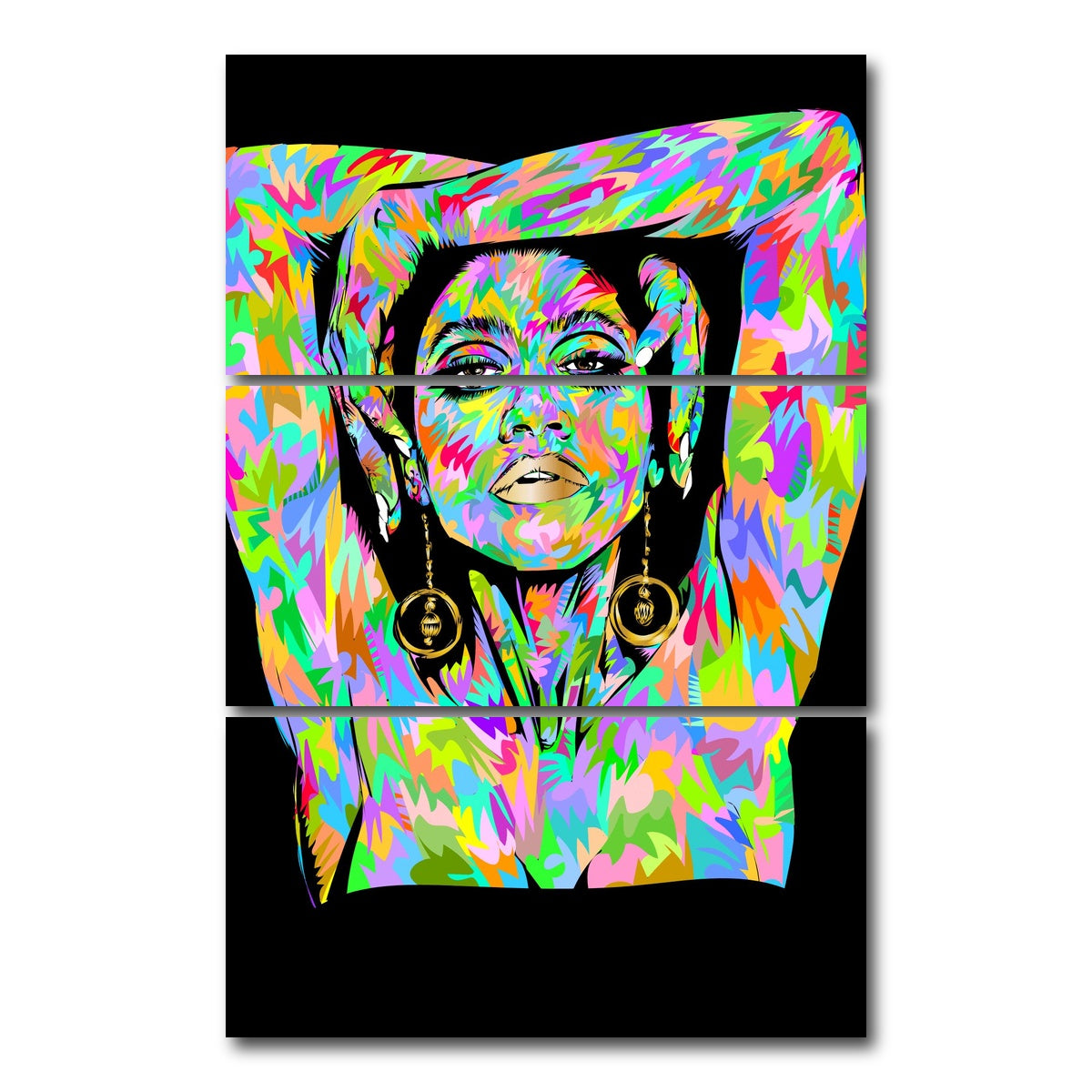 AUTO-MOCKUP WHITE | ZENDAYA | 3 Piece | Gallery Wrap Canvas | group=12x24_stacked