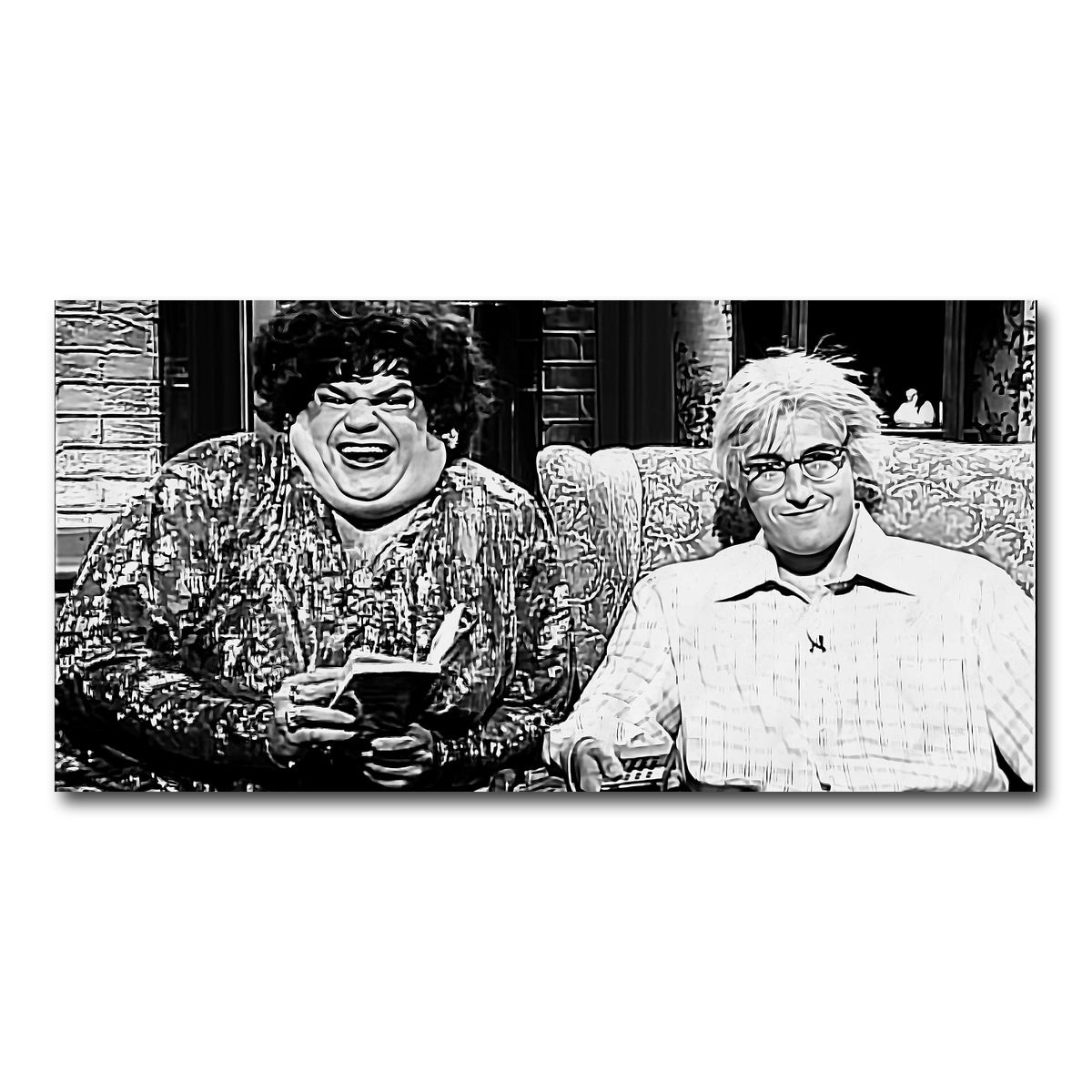 AUTO-MOCKUP WHITE | Zagat's with Hank & Beverly Gelfand Grayscale | 1 Piece | Gallery Wrap Canvas | group=2x1