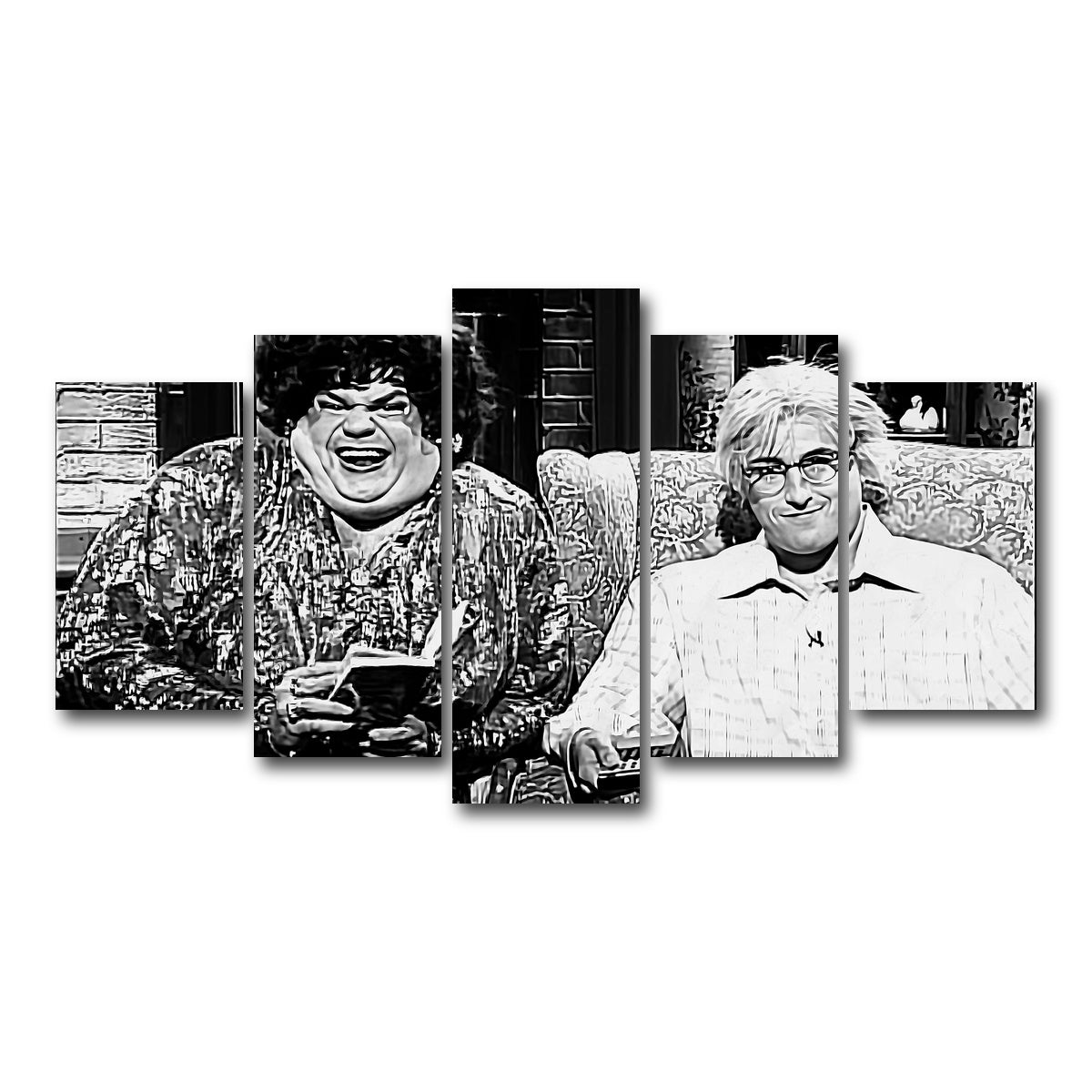 AUTO-MOCKUP WHITE | Zagat's with Hank & Beverly Gelfand Grayscale | 5 Piece | Gallery Wrap Canvas | group=5_normal