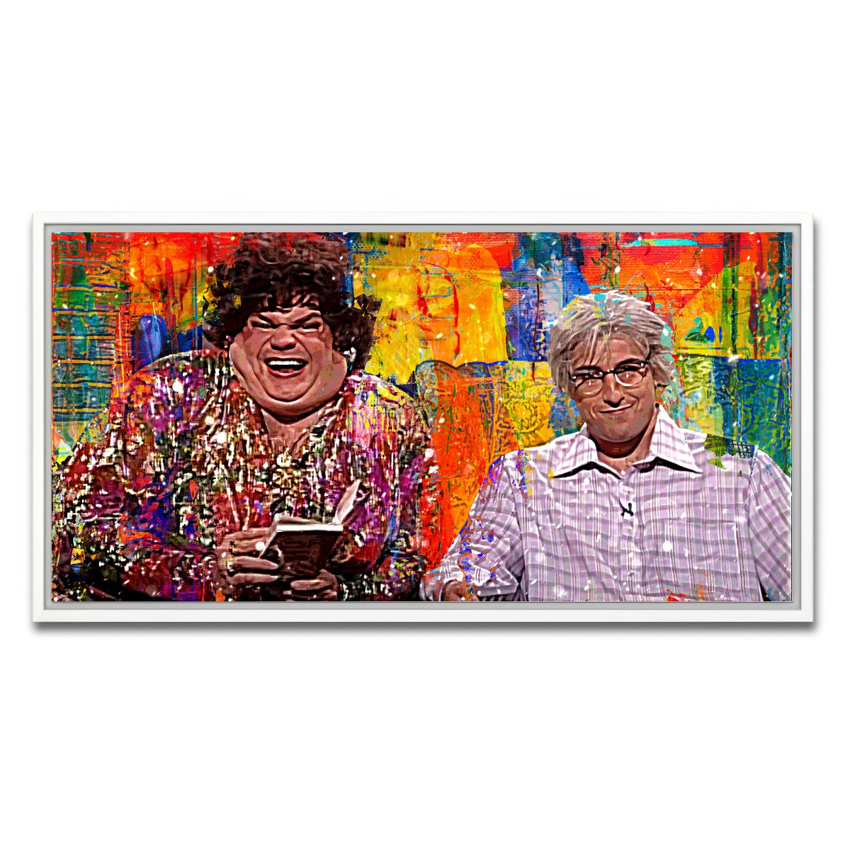 AUTO-MOCKUP WHITE | Zagat's with Hank & Beverly Gelfand | 1 Piece | White Framed Canvas | group=2x1