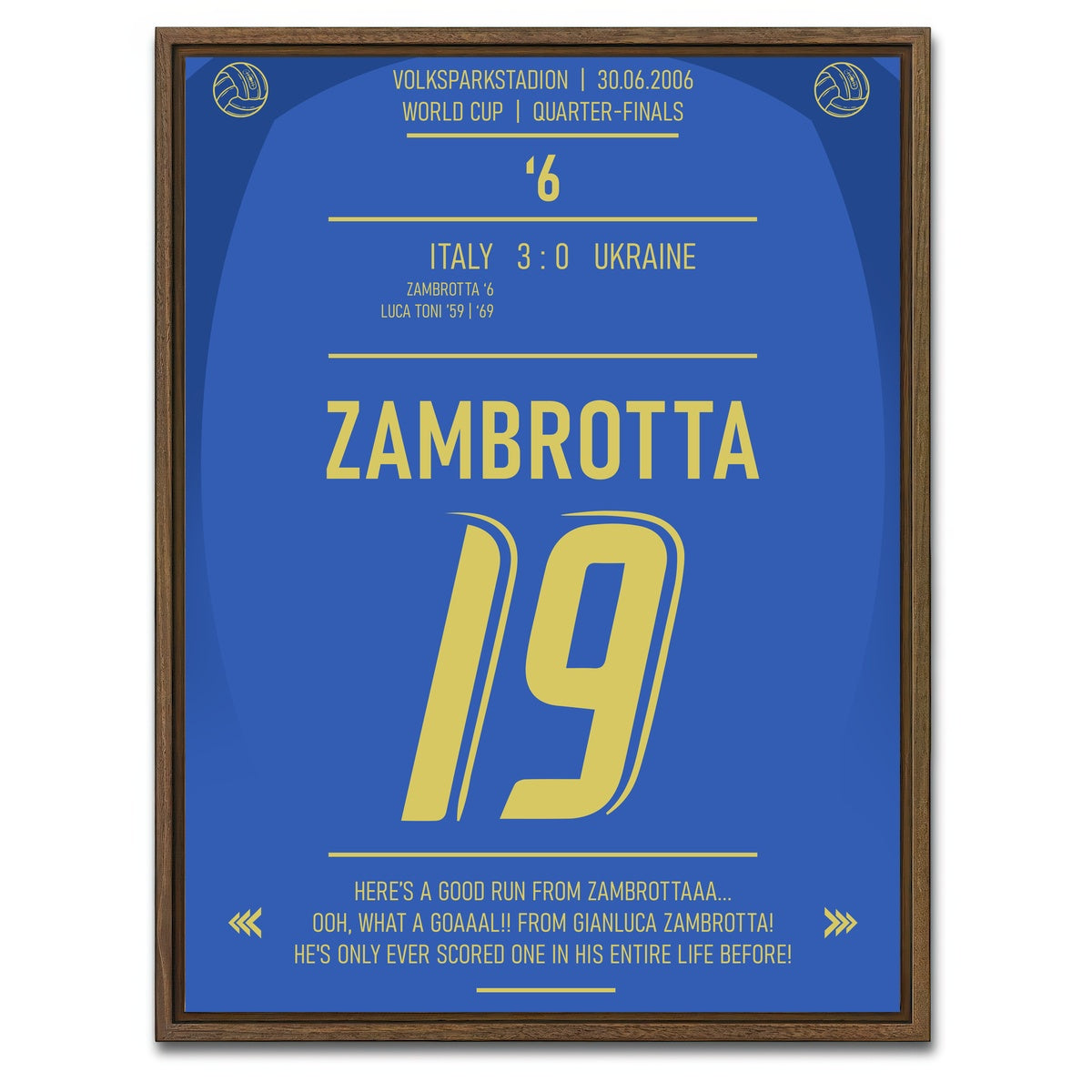 AUTO-MOCKUP WHITE | Zambrotta | 1 Piece | Walnut Framed Canvas | group=3x4