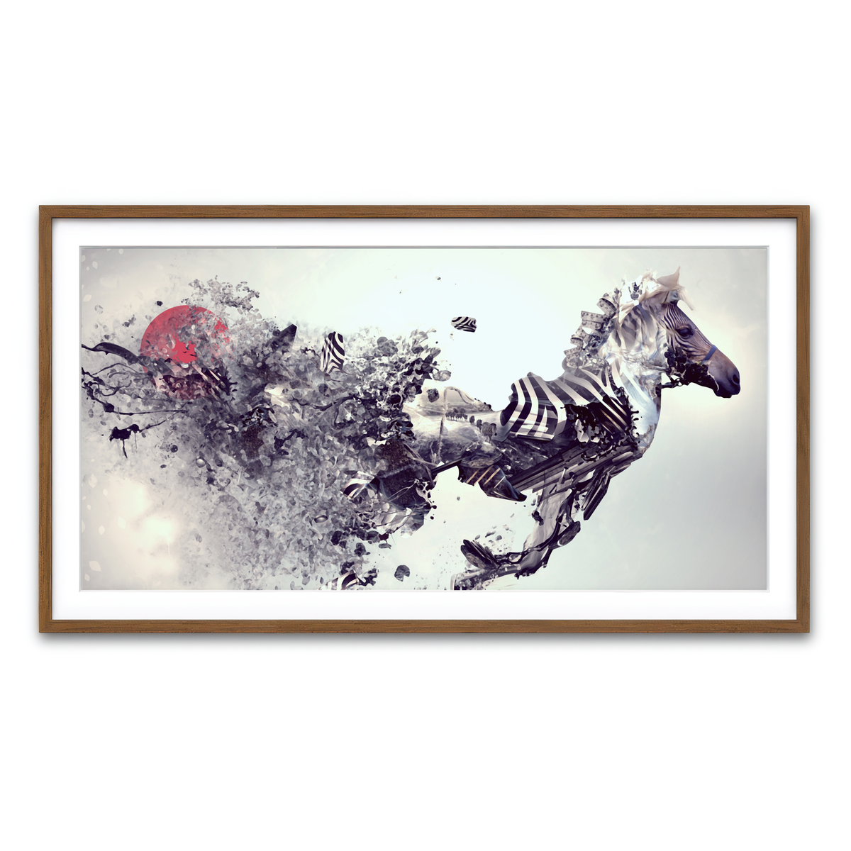 Framed Print 2x1 Walnut