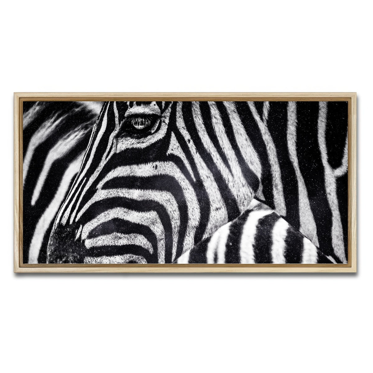 AUTO-MOCKUP WHITE | Zebra | 1 Piece | Natural Framed Canvas | group=2x1