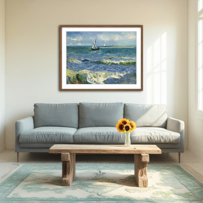 AUTO-MOCKUP ROOM | Zeegezicht bij Les Saintes-Maries-de-la-Mer Wall Art