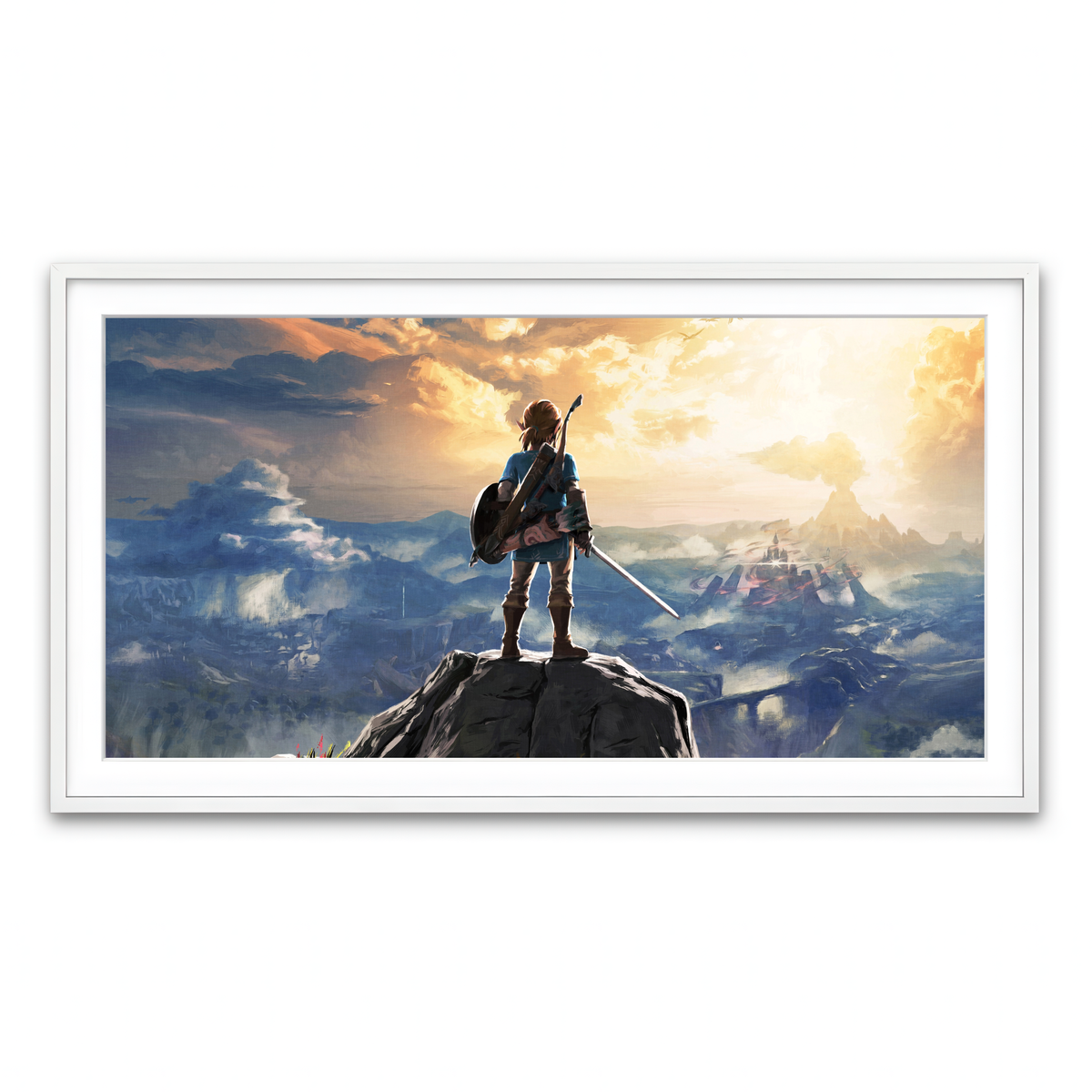 Framed Print 2x1 White
