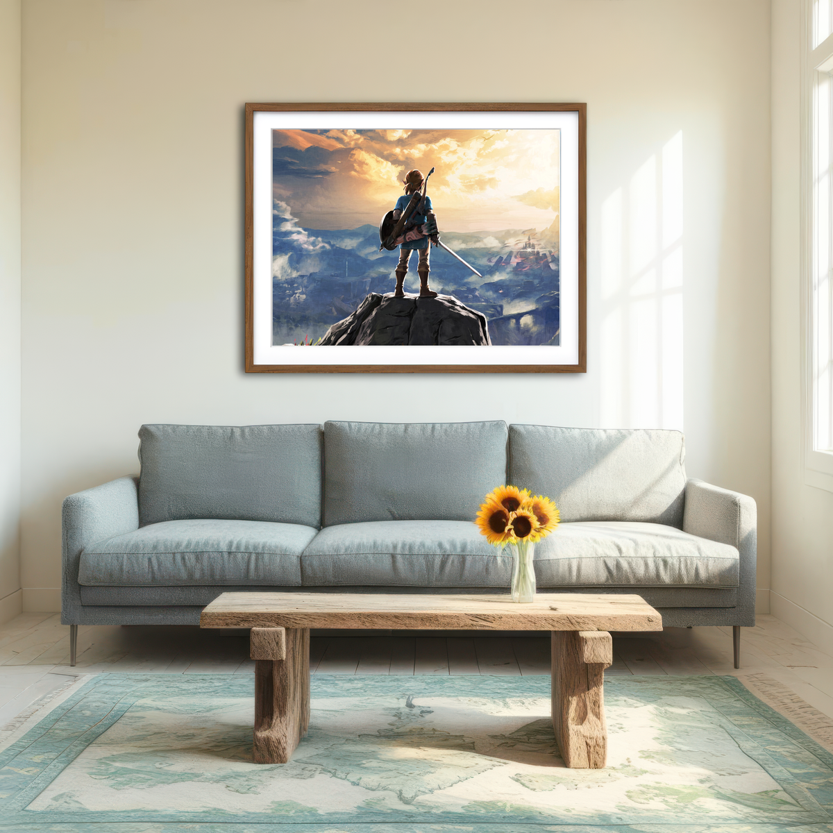 AUTO-MOCKUP ROOM | Zelda Breath of the Wild Wall Art