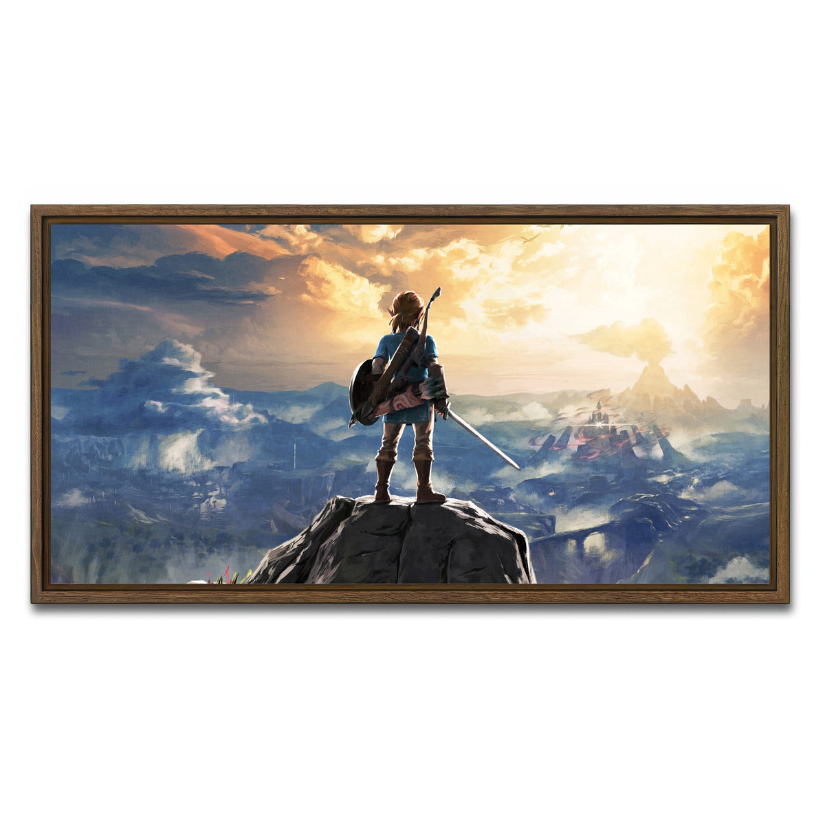 AUTO-MOCKUP WHITE | Zelda Breath of the Wild | 1 Piece | Walnut Frame | group=2x1