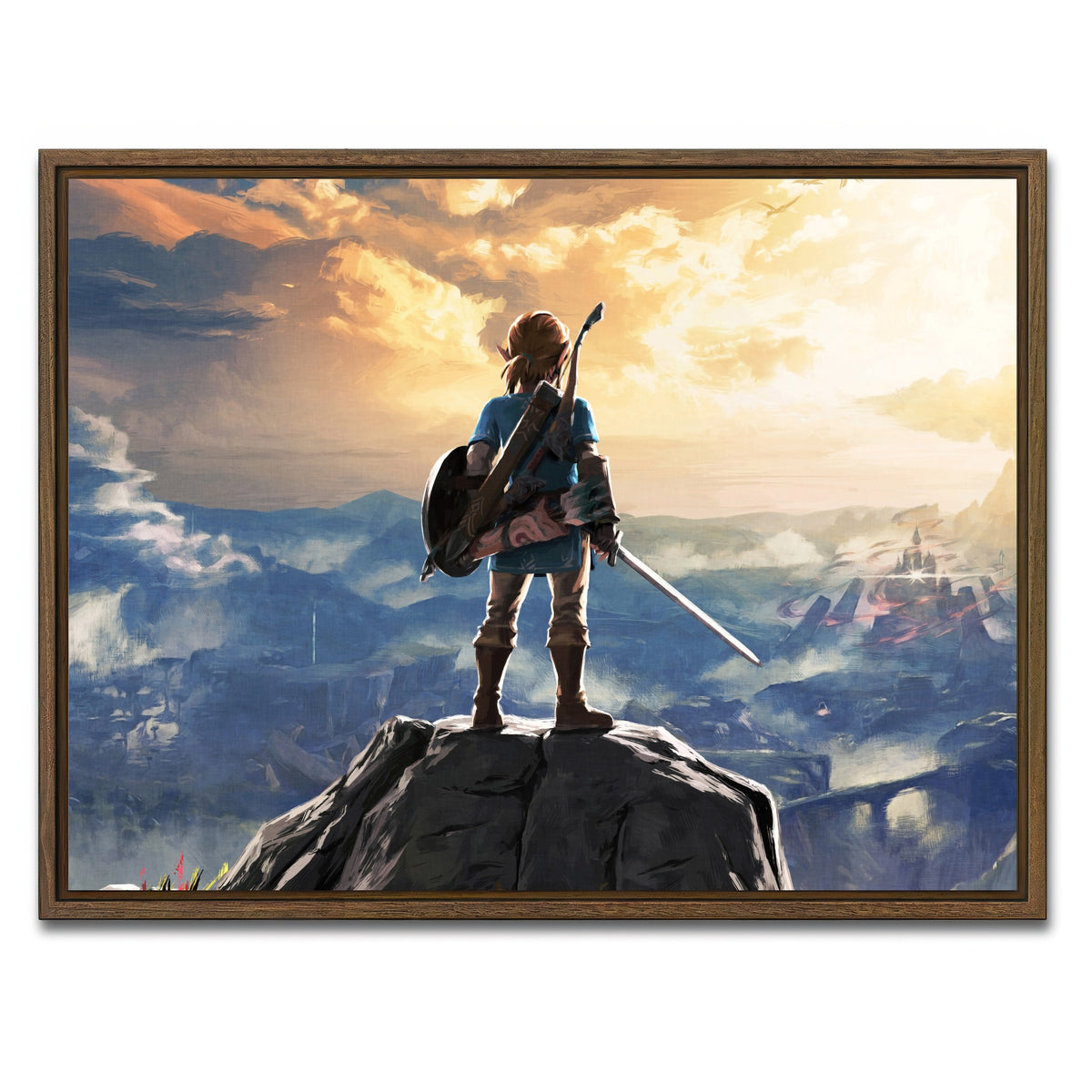 AUTO-MOCKUP WHITE | Zelda Breath of the Wild | 1 Piece | Walnut Frame | group=4x3