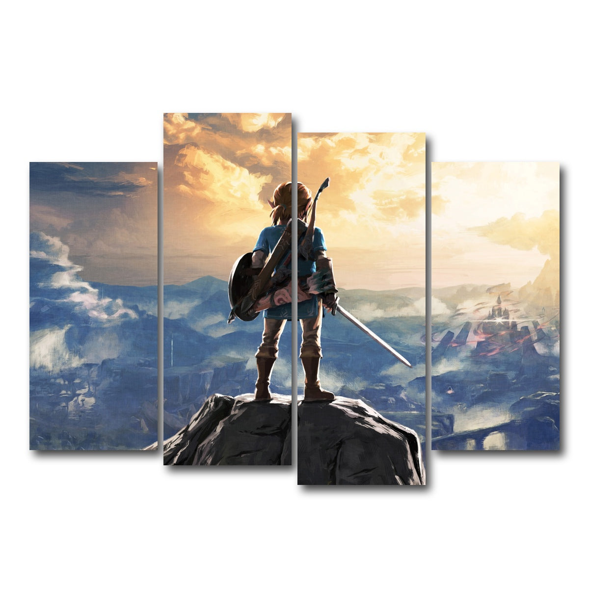 AUTO-MOCKUP WHITE | Zelda Breath of the Wild | 4 Piece | Gallery Wrapped | group=4_normal