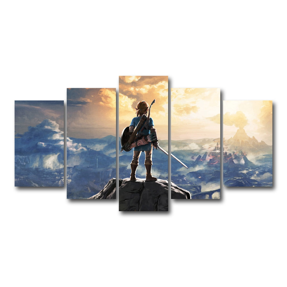 AUTO-MOCKUP WHITE | Zelda Breath of the Wild | 5 Piece | Gallery Wrapped | group=5_normal