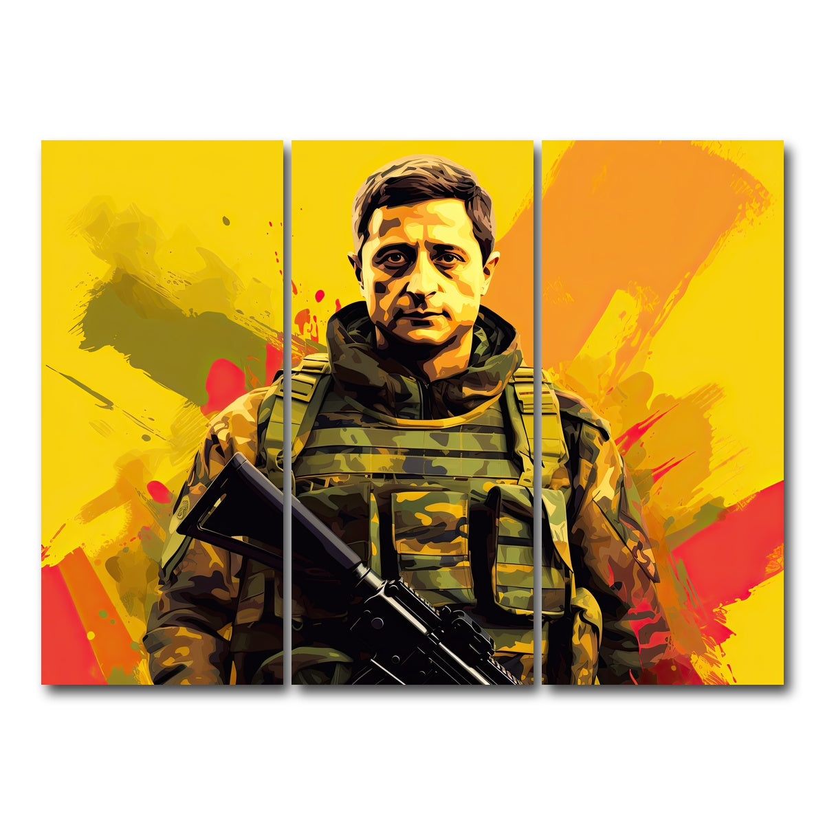 AUTO-MOCKUP WHITE | Zelenskyy | 3 Piece | Gallery Wrap Canvas | group=8x18