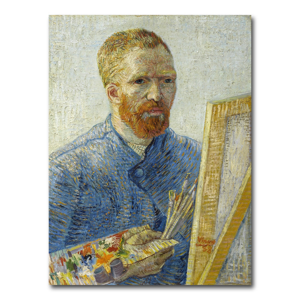 AUTO-MOCKUP WHITE | Zelfportret als schilder | 1 Piece | Gallery Wrap Canvas | group=3x4