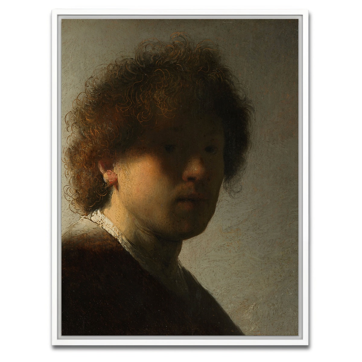 AUTO-MOCKUP WHITE | Zelfportret op jeugdige leeftijd | 1 Piece | White Framed Canvas | group=3x4