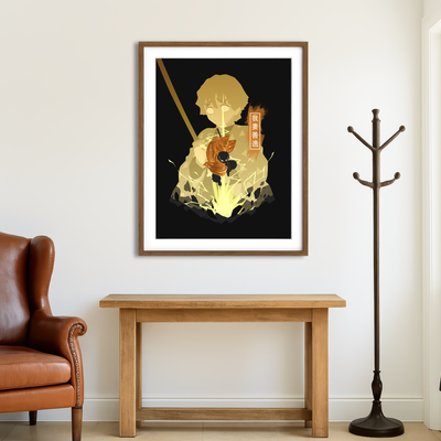 AUTO-MOCKUP ROOM | Zenitsu Wall Art