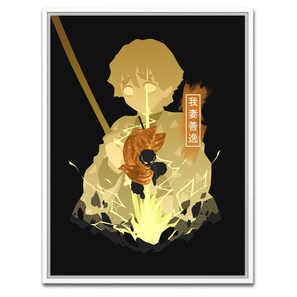 AUTO-MOCKUP WHITE | Zenitsu | 1 Piece | White Framed Canvas | group=3x4