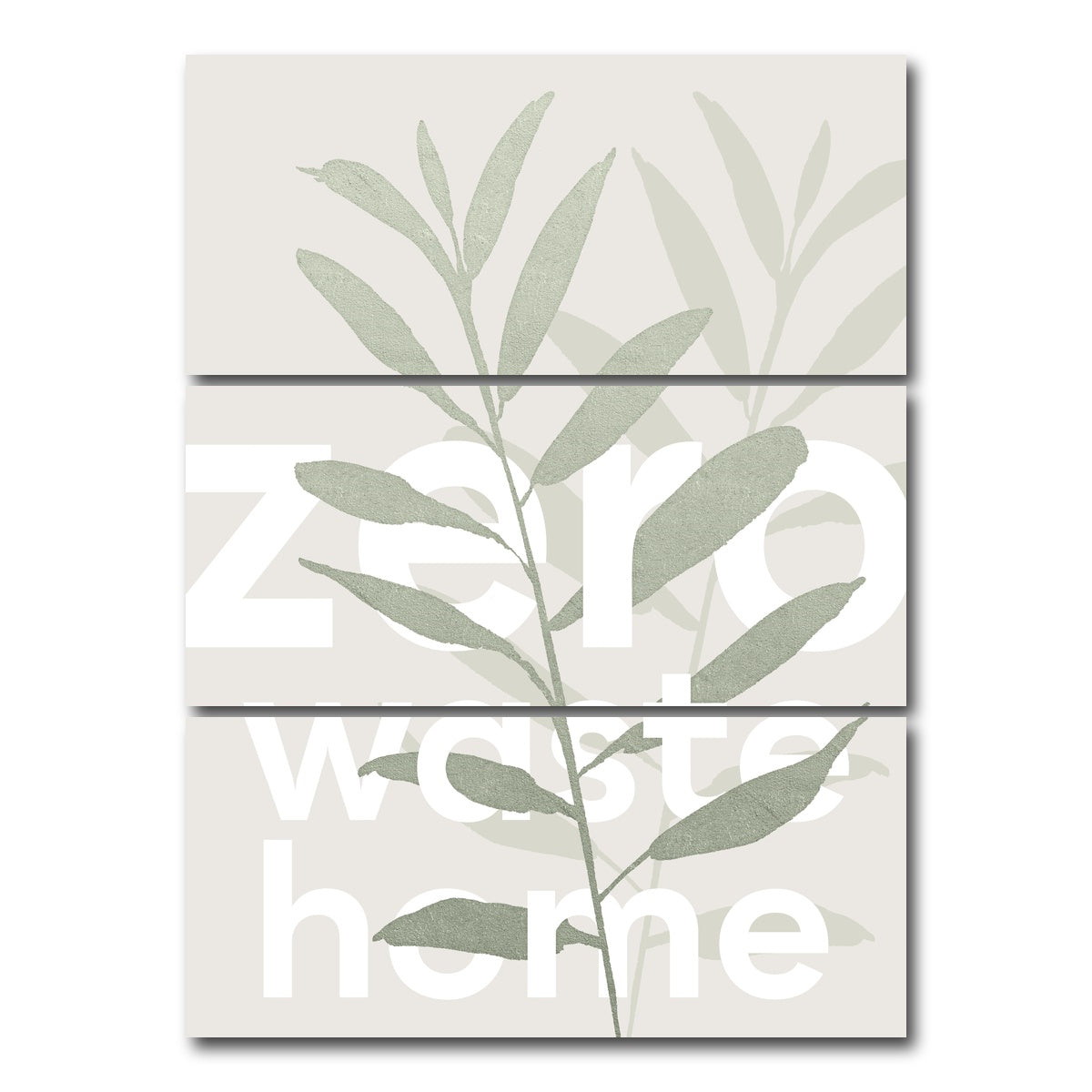 AUTO-MOCKUP WHITE | Zero waste home | 3 Piece | Gallery Wrap Canvas | group=8x18_stacked