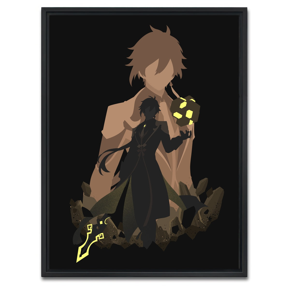 AUTO-MOCKUP WHITE | Zhongli | 1 Piece | Black Framed Canvas | group=3x4