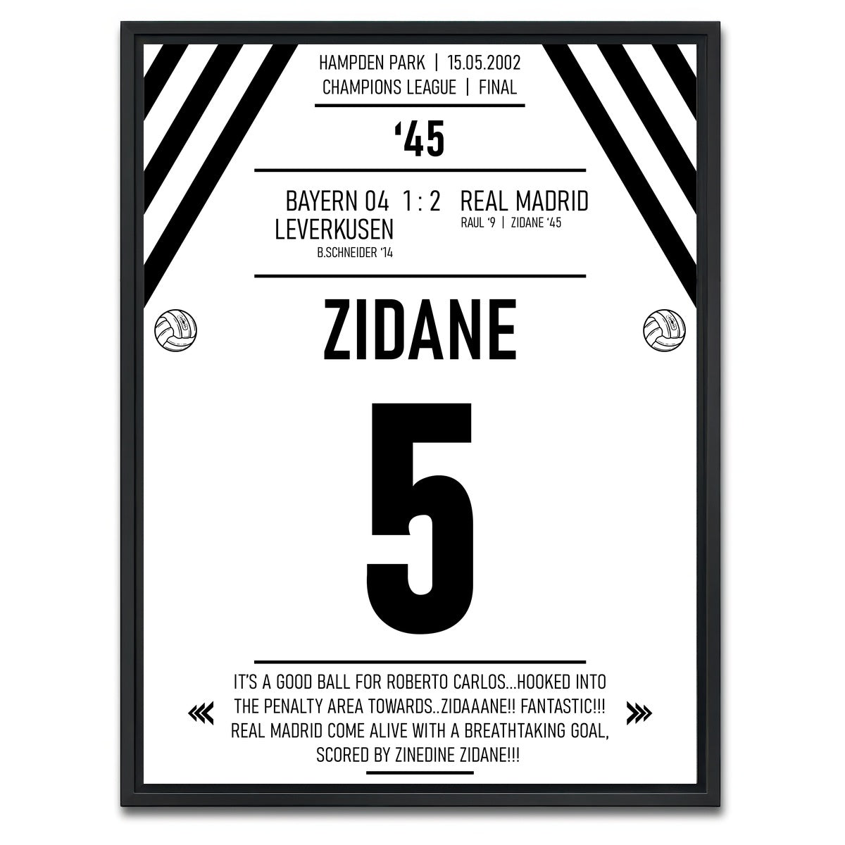 AUTO-MOCKUP WHITE | Zidane | 1 Piece | Black Framed Canvas | group=3x4
