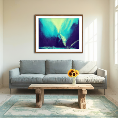 AUTO-MOCKUP ROOM | Zilla In Blue Wall Art