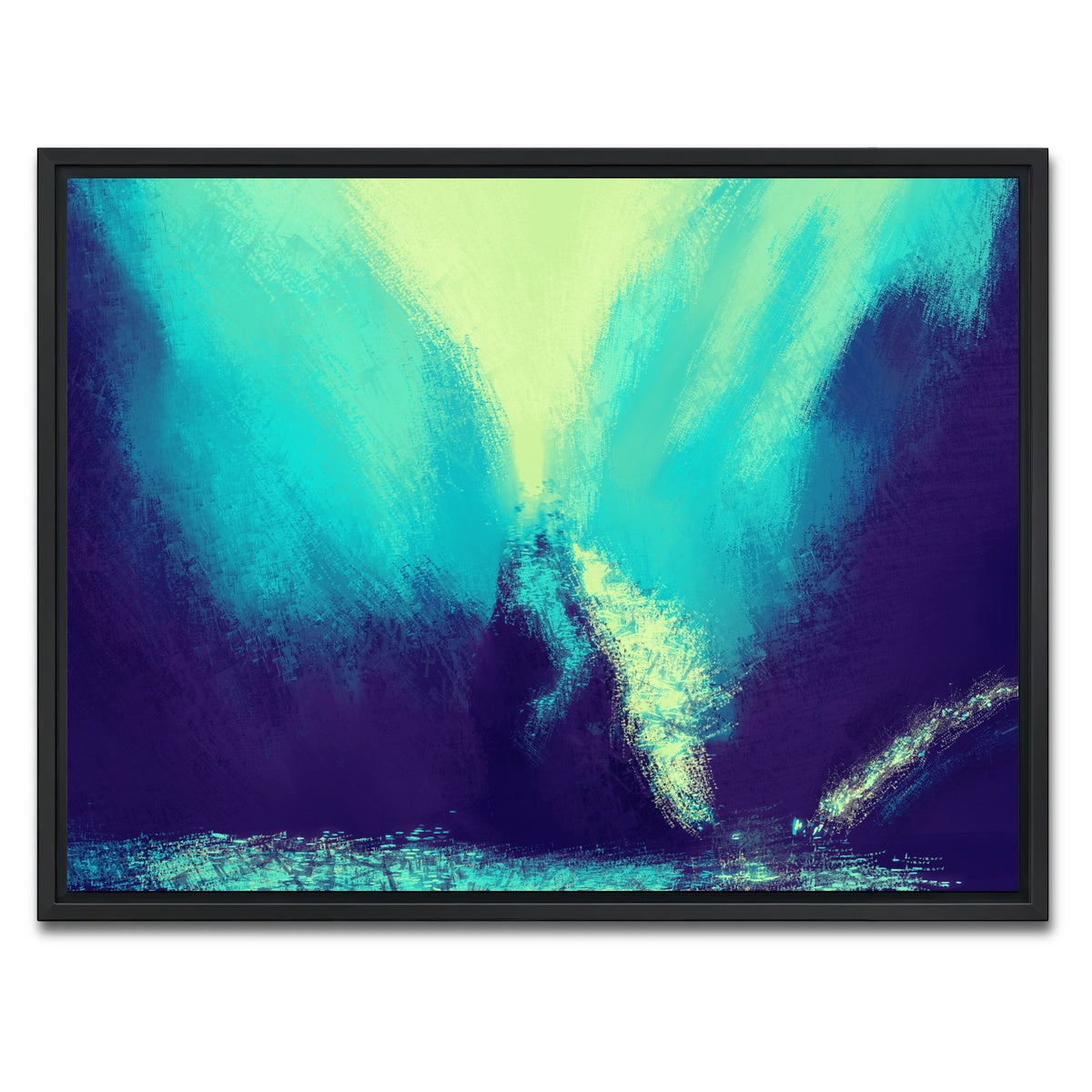 AUTO-MOCKUP WHITE | Zilla In Blue | 1 Piece | Black Framed Canvas | group=4x3