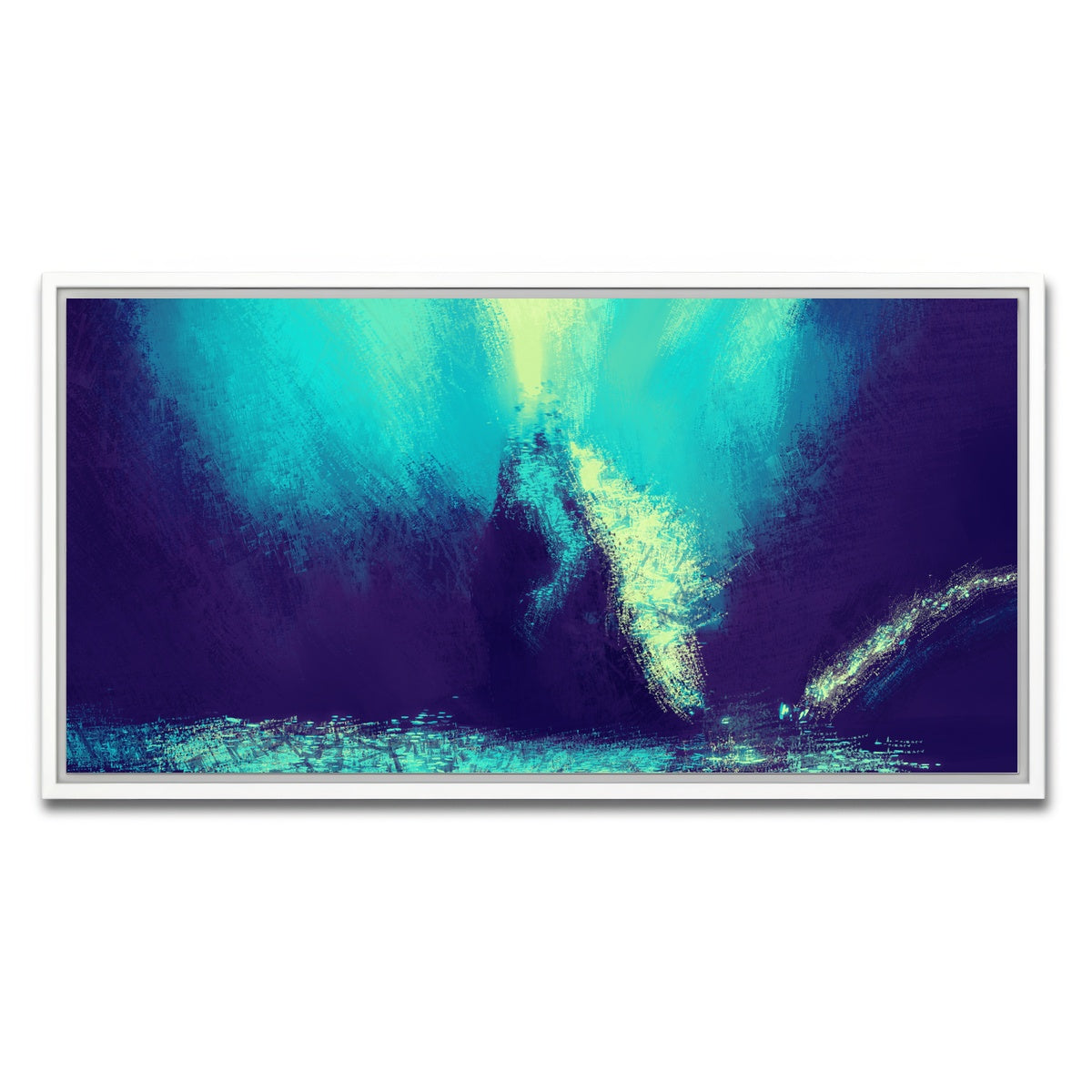 AUTO-MOCKUP WHITE | Zilla In Blue | 1 Piece | White Framed Canvas | group=2x1