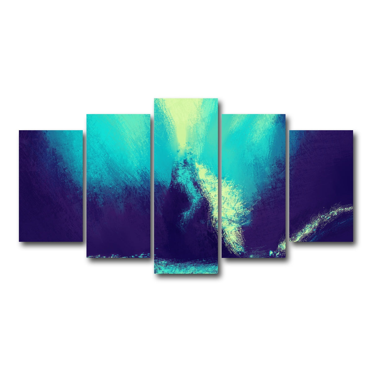 AUTO-MOCKUP WHITE | Zilla In Blue | 5 Piece | Gallery Wrap Canvas | group=5_normal