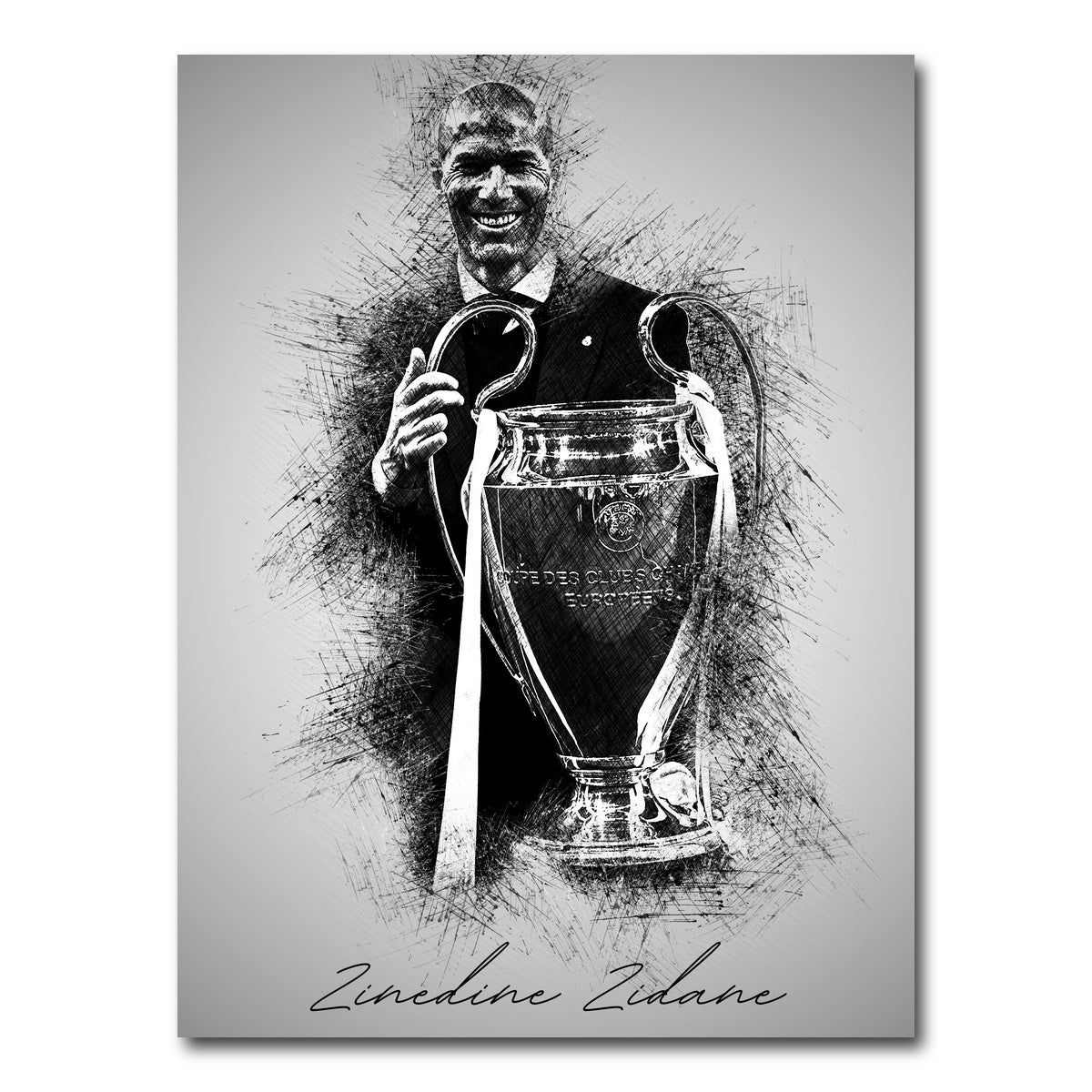 AUTO-MOCKUP WHITE | Zinedine Zidane | 1 Piece | Gallery Wrap Canvas | group=3x4