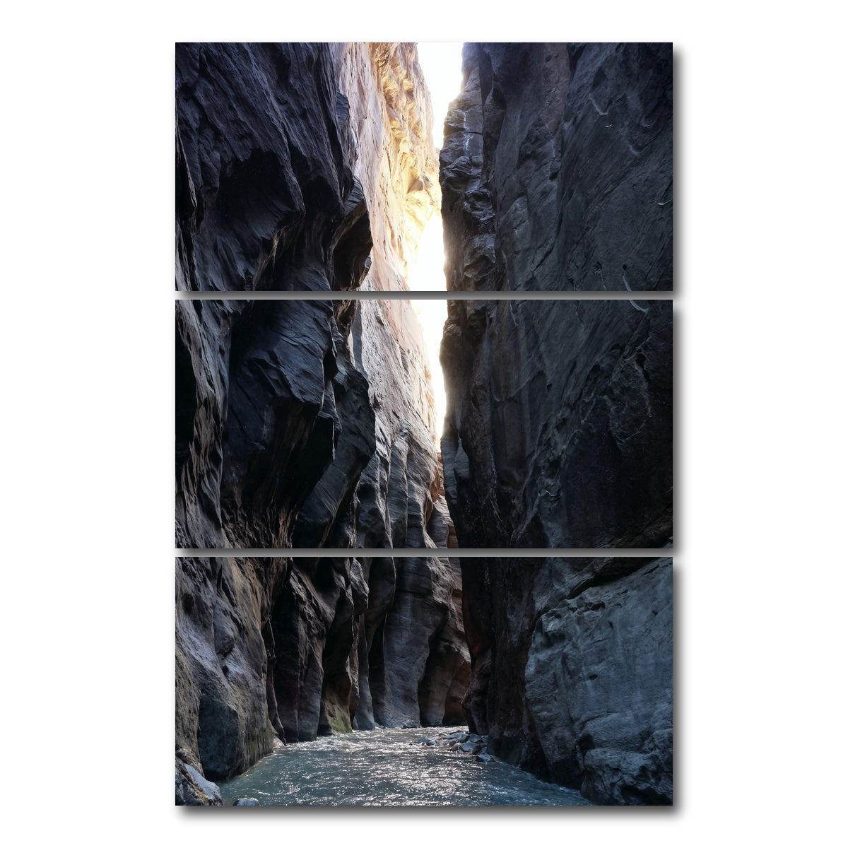 AUTO-MOCKUP WHITE | Zion Narrows | 3 Piece | Gallery Wrap Canvas | group=12x24_stacked