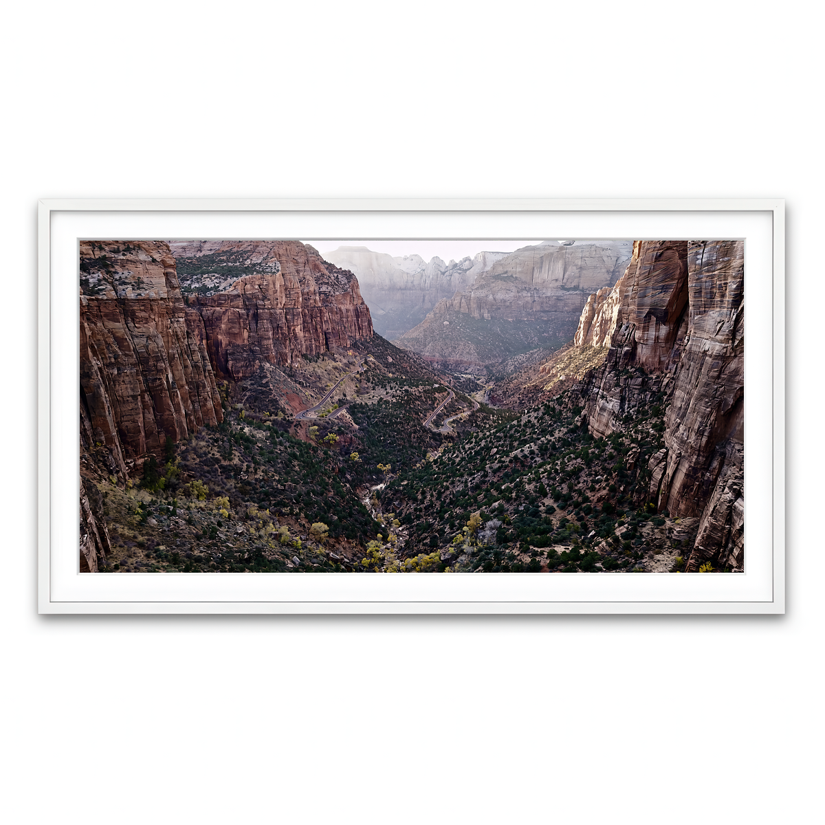Framed Print 2x1 White