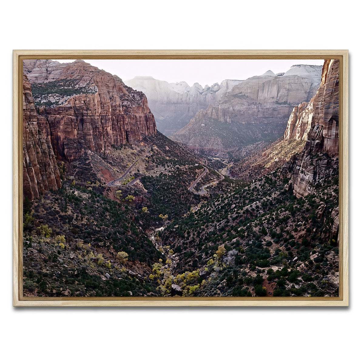 AUTO-MOCKUP WHITE | Zion National Park | 1 Piece | Natural Framed Canvas | group=4x3