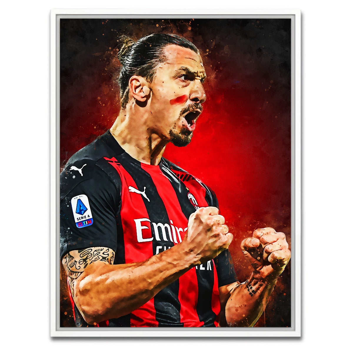 AUTO-MOCKUP WHITE | Zlatan Ibrahimovic | 1 Piece | White Framed Canvas | group=3x4