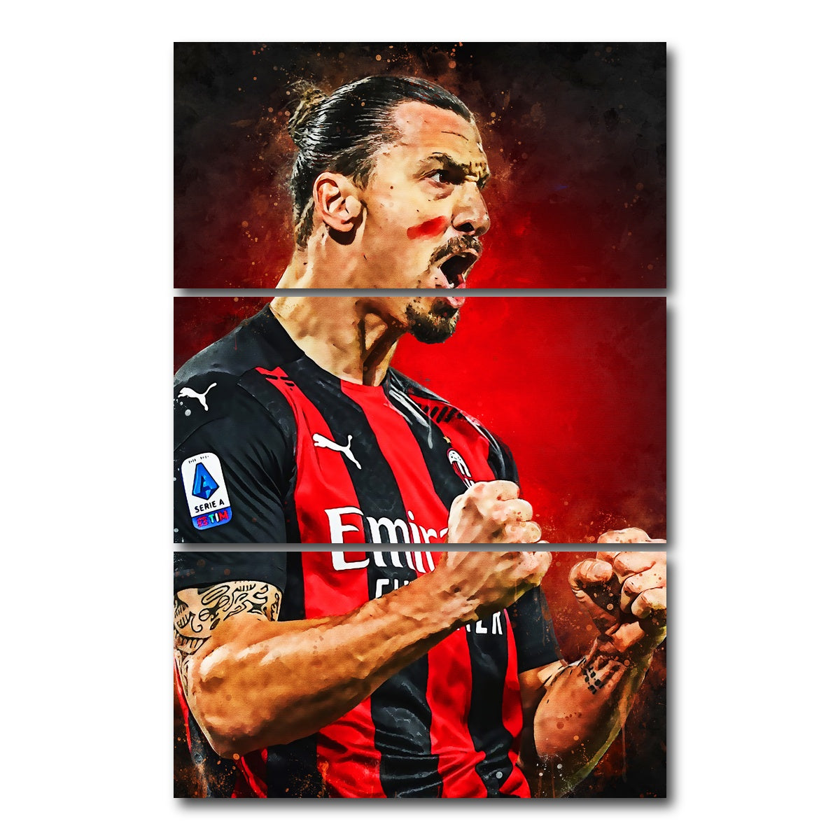 AUTO-MOCKUP WHITE | Zlatan Ibrahimovic | 3 Piece | Gallery Wrap Canvas | group=12x24_stacked