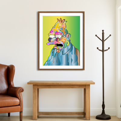 AUTO-MOCKUP ROOM | Abe Simpson Wall Art