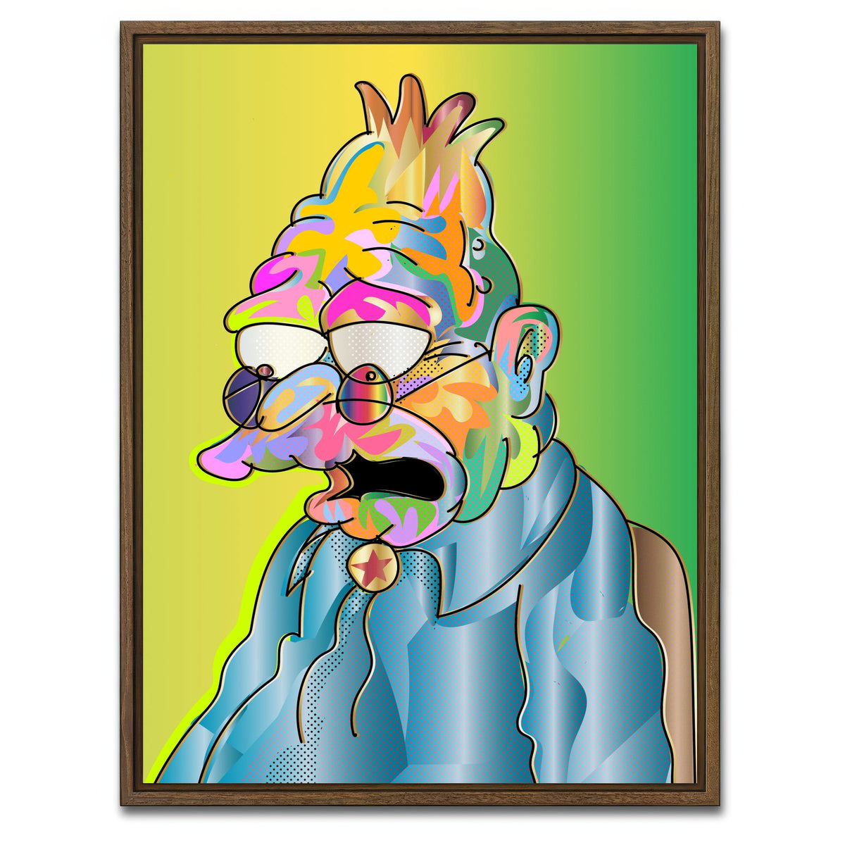 AUTO-MOCKUP WHITE | abe simpson | 1 Piece | Walnut Framed Canvas | group=3x4