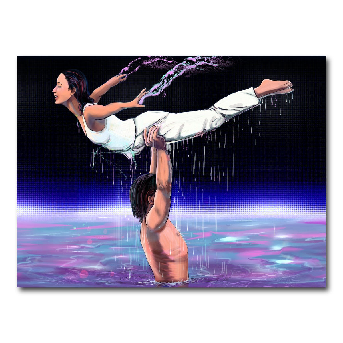 AUTO-MOCKUP WHITE | abstract dirty dancing | 1 Piece | Gallery Wrap Canvas | group=4x3