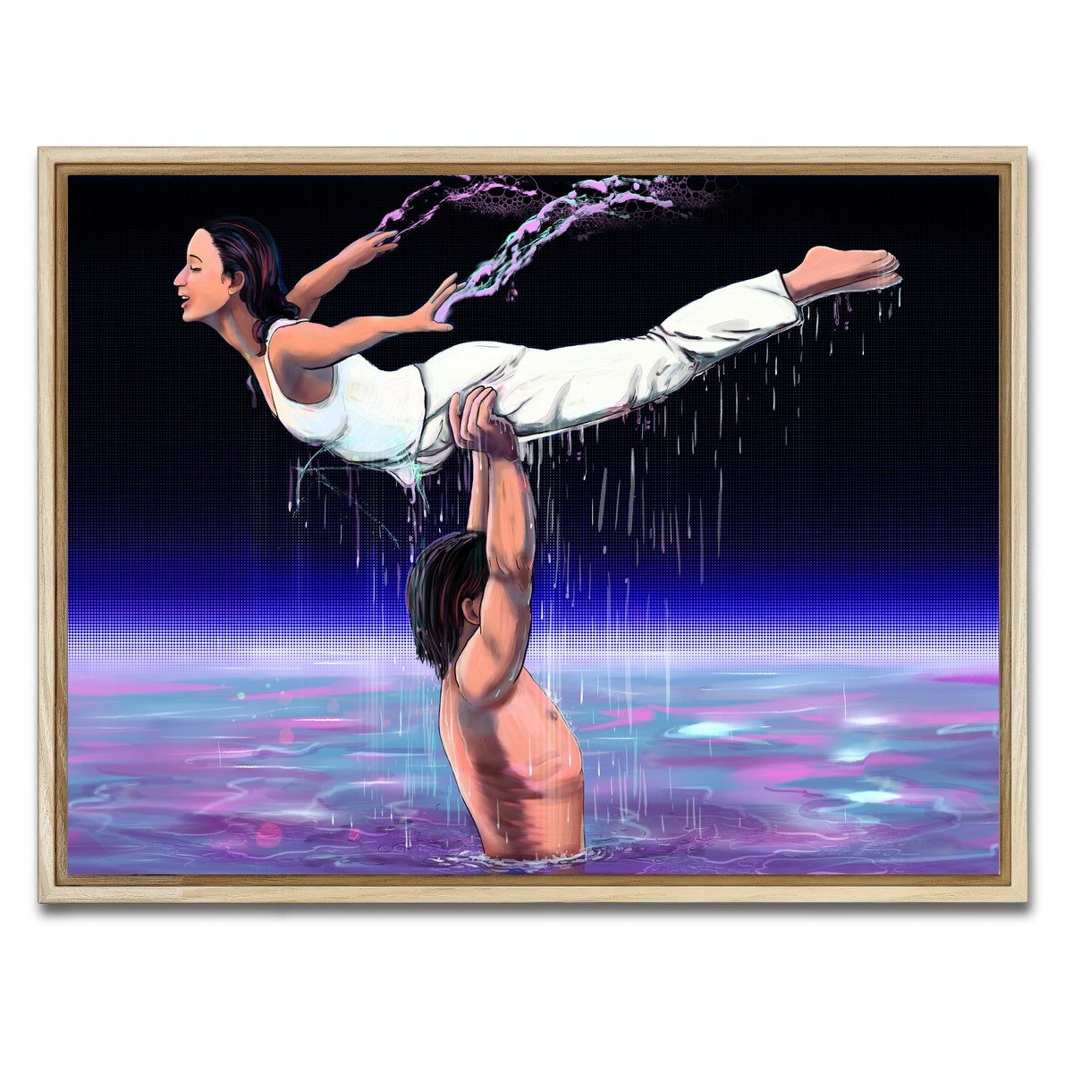 AUTO-MOCKUP WHITE | abstract dirty dancing | 1 Piece | Natural Framed Canvas | group=4x3
