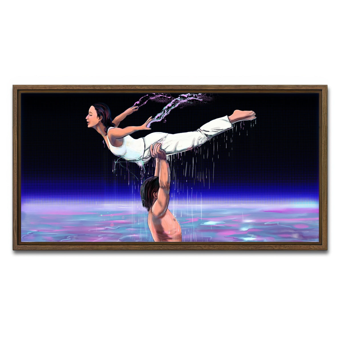 AUTO-MOCKUP WHITE | abstract dirty dancing | 1 Piece | Walnut Framed Canvas | group=2x1
